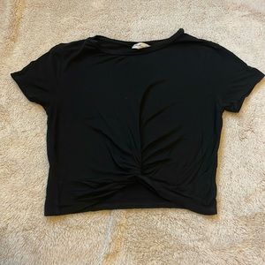 Basic black crop top